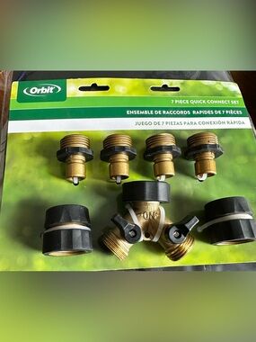 Orbit 7-Piece Quick Connect Set - Brass
